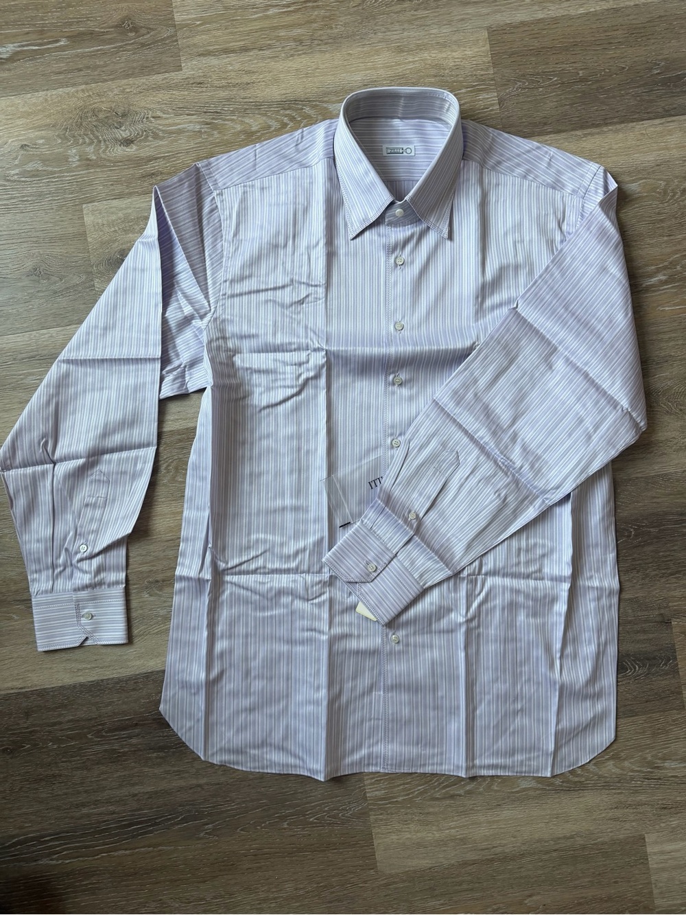 Zilli Men's Lavender Stripe Dress Shirt